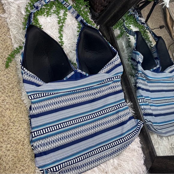 -🌼3/$30🌼intl Details Printed Tankini Swim Halter Top Size XL - Picture 10 of 16